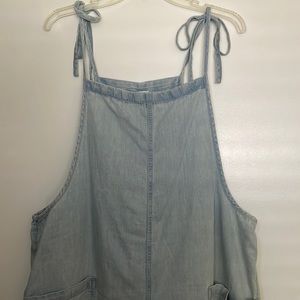 American Eagle Aerie Overall Denim Romper